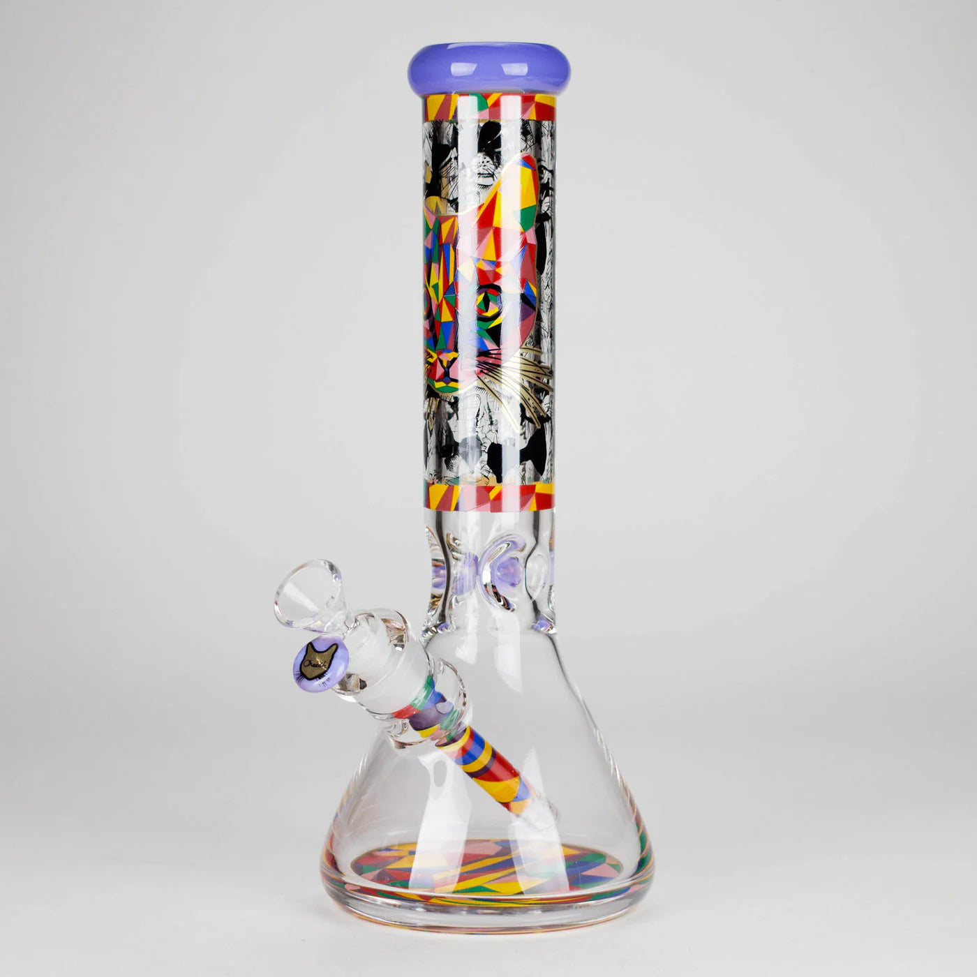 Cheech | 13″ Cat Decal Beaker Bong