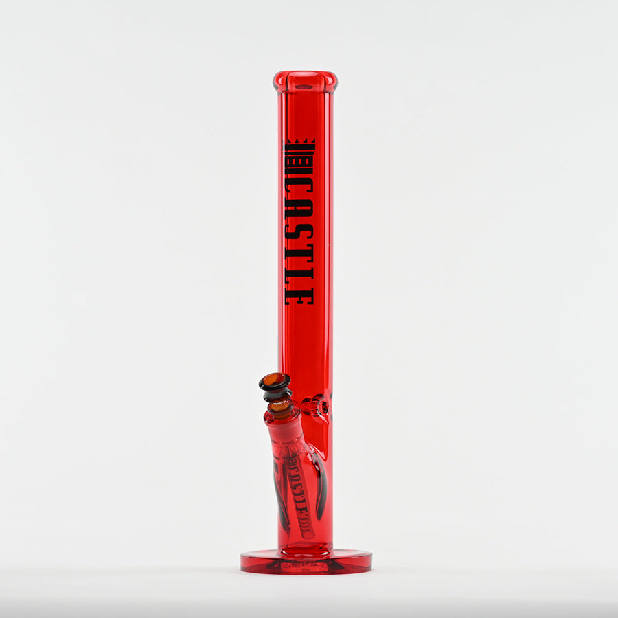 Castle Glassworks | 18" Straight Tube Glass Bong –(9mm Thick)