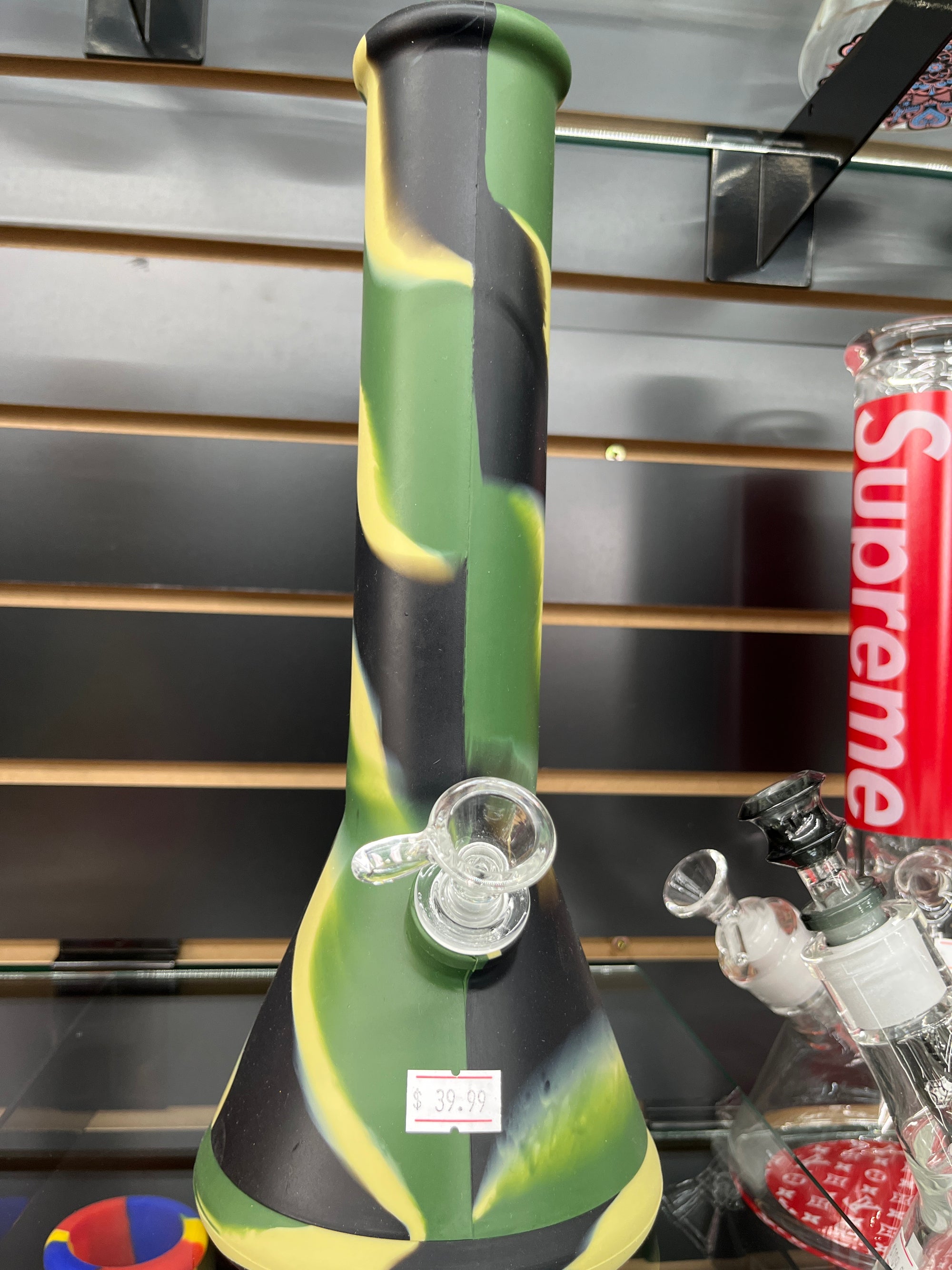 12" Silicone Water Pipe with Beaker Base