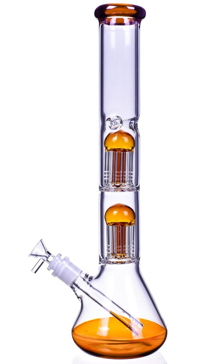 16" BONG WITH 8 ARM TWO CHAMBER PERC