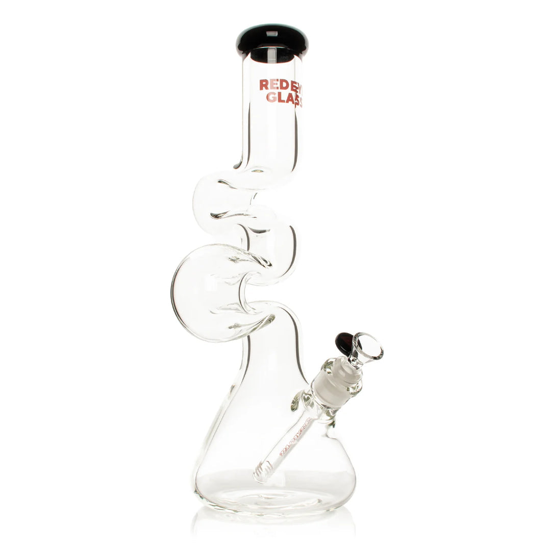 Red Eye Glass 16" 7mm Thick Loop-D-Loop Water Pipe
