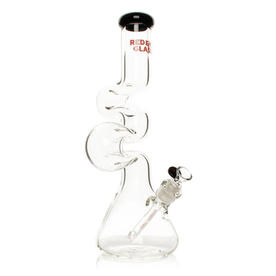 Red Eye Glass 16" 7mm Thick Loop-D-Loop Water Pipe