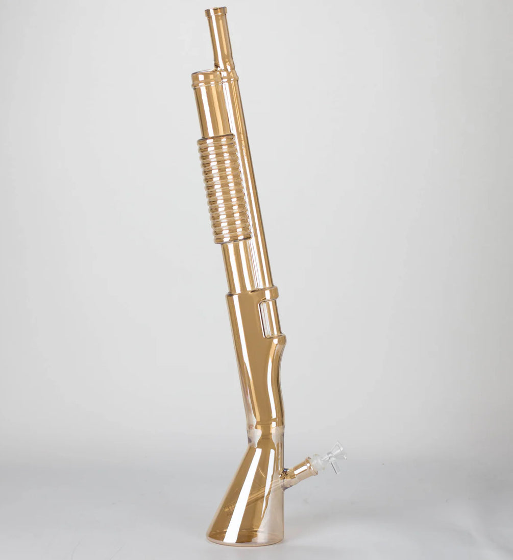 24" Shotgun Glass Bong With Stand