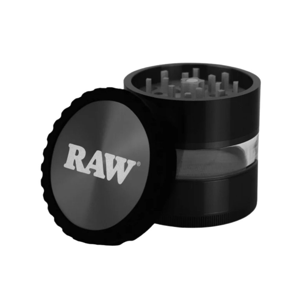 Raw 4pc Life Grinder w/ Clear Body