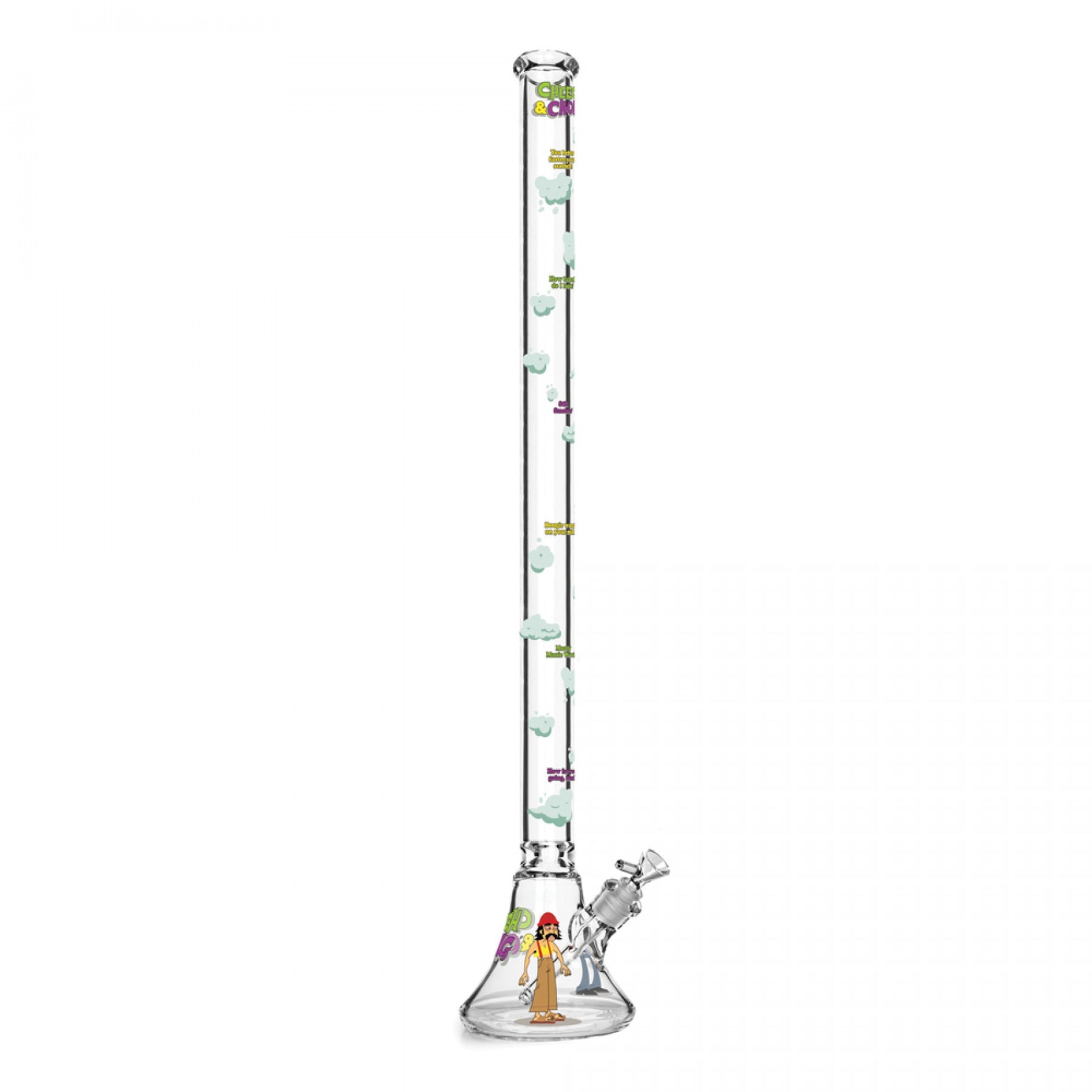 Cheech & Chong Glass 48" Tall How High Are You Water Pipe