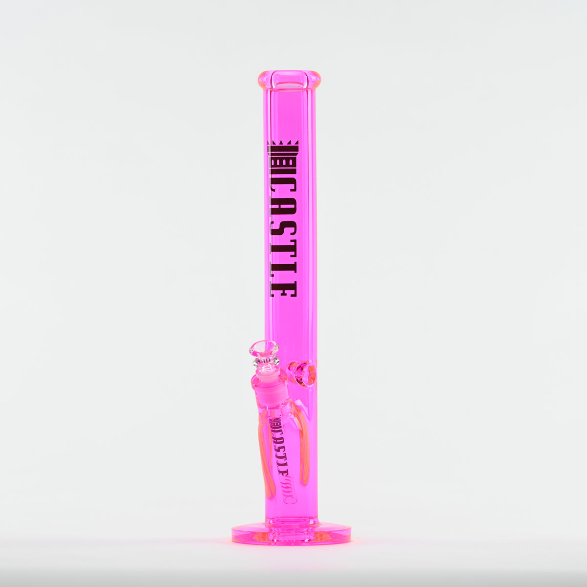 Castle Glassworks | 18" Straight Tube Glass Bong –(9mm Thick)