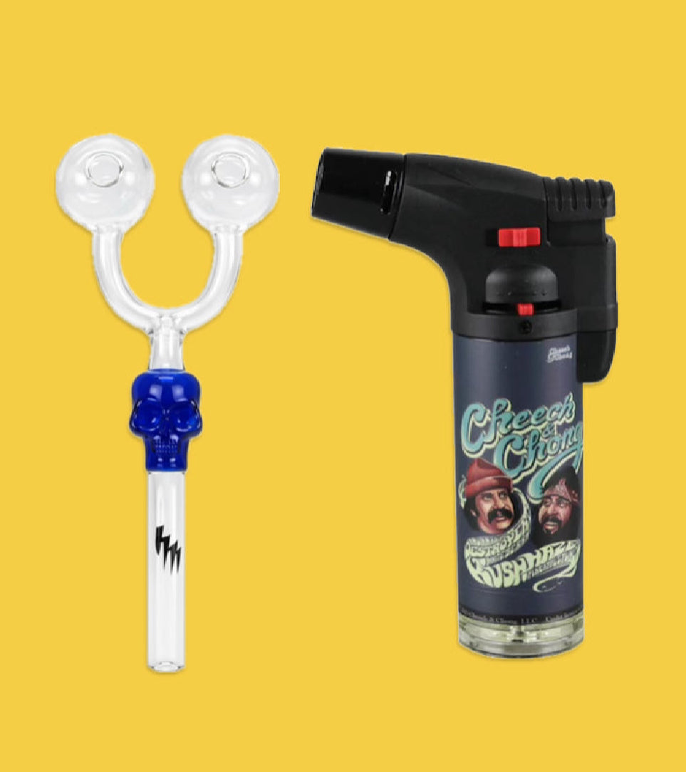 Double Oil Burner with Torch Lighter