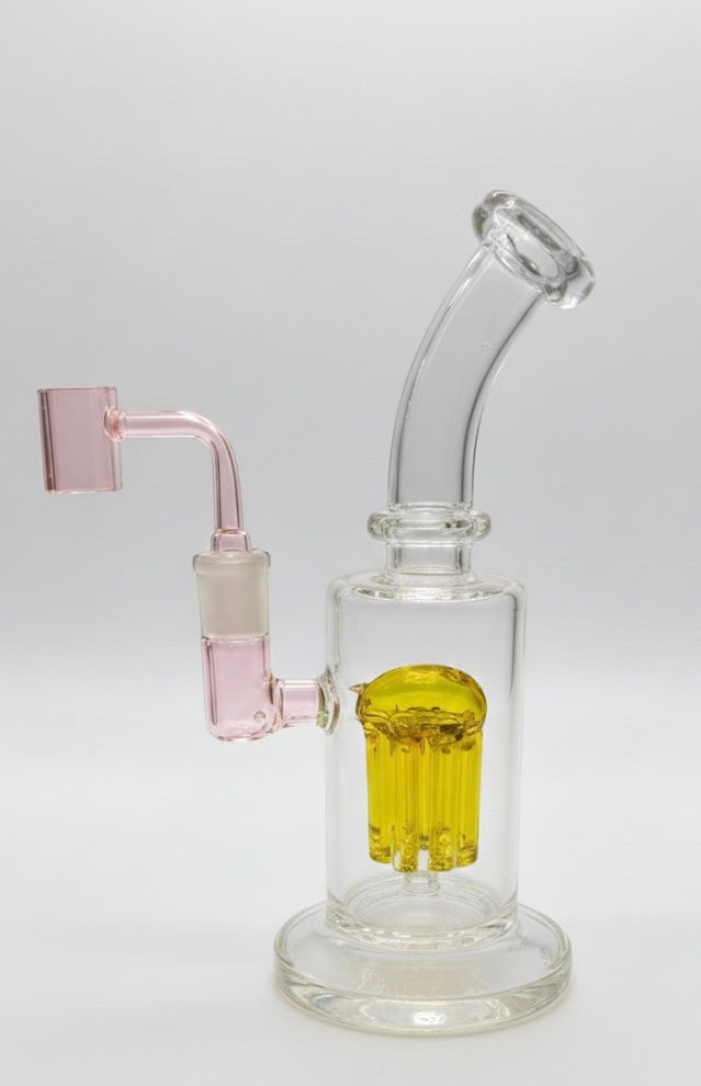 8 INCH DAB RIG WITH MATCHING SHOWER PERK