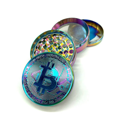 Bitcoin Grinder 4-Part – 63mm Premium Metal Herb Grinder