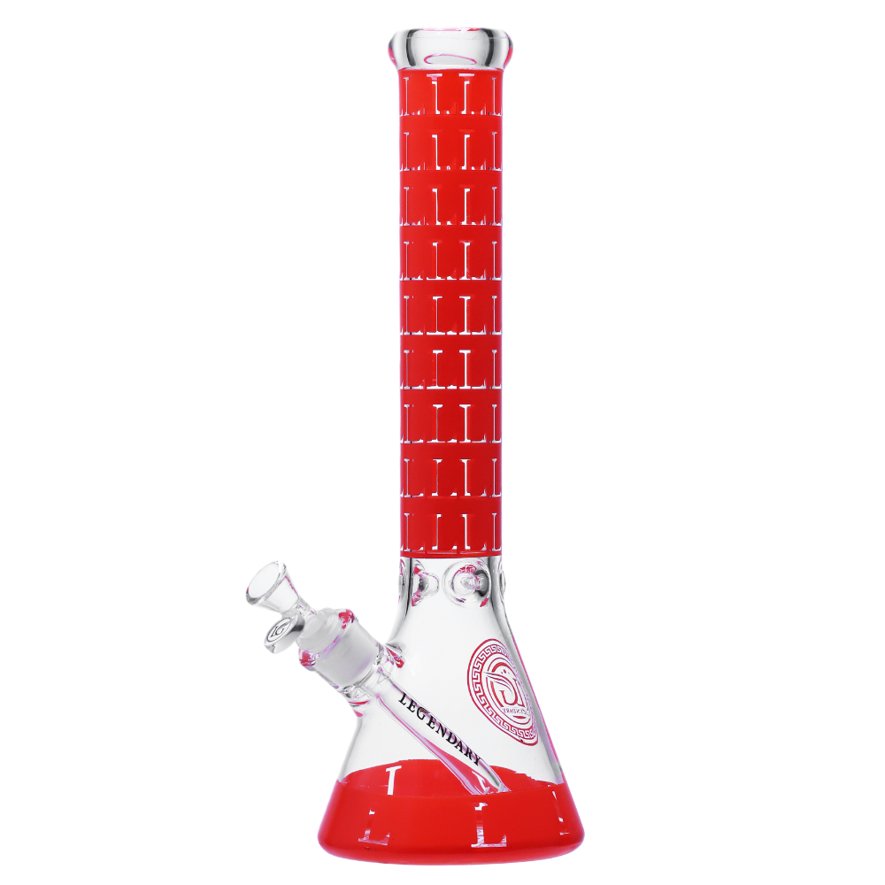 16" 7mm Legendary Crimson Block Beaker Bong
