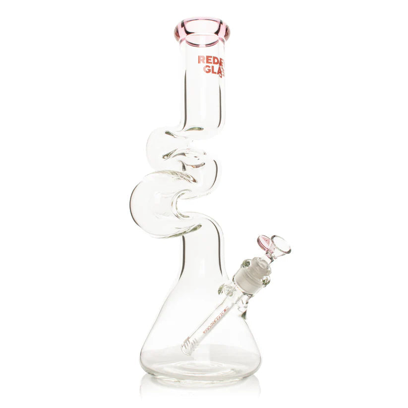 Red Eye Glass 16" 7mm Thick Loop-D-Loop Water Pipe