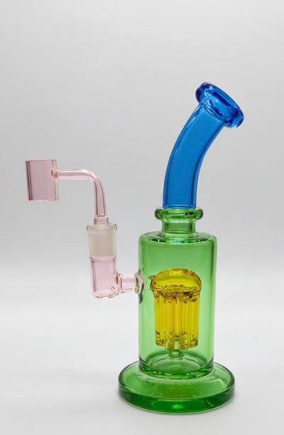 8 INCH DAB RIG WITH MATCHING SHOWER PERK