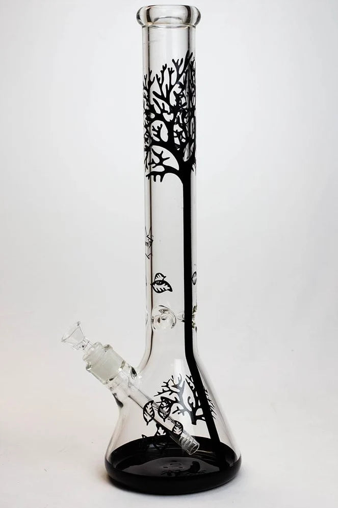 18" Tree of Life 7mm classic beaker glass bong