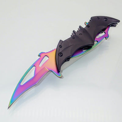 Dark Bat Knight Double Blade Folding Pocket Knife