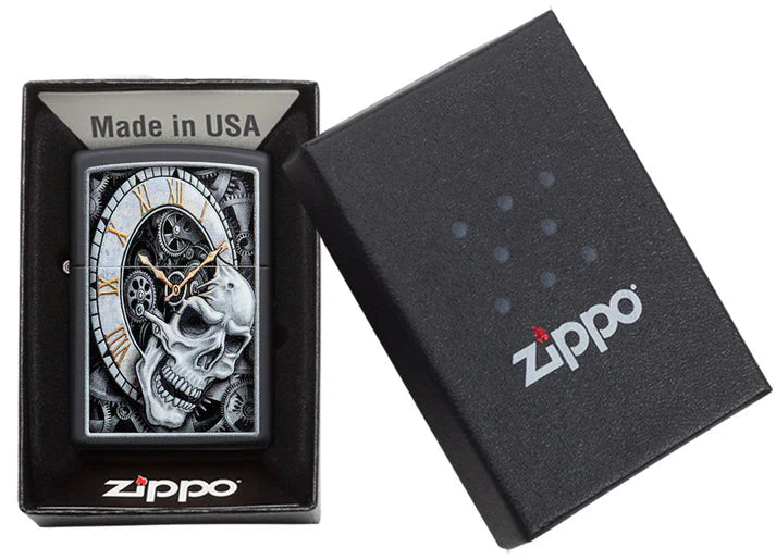 Zippo Metal-Skull Clock Design