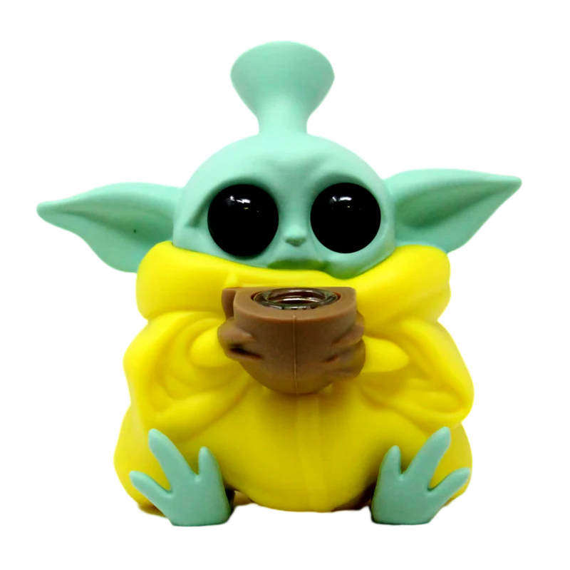 5" Baby Yoda Silicone Water Pipe
