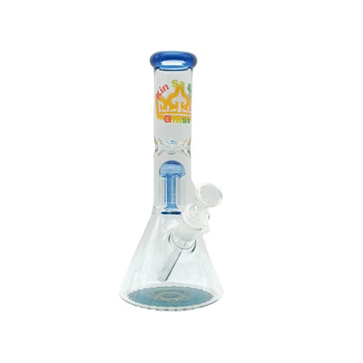 10 INCH 14 MM KIN SA SHA BEAKER BONG WITH MATCHING COLORED PERC