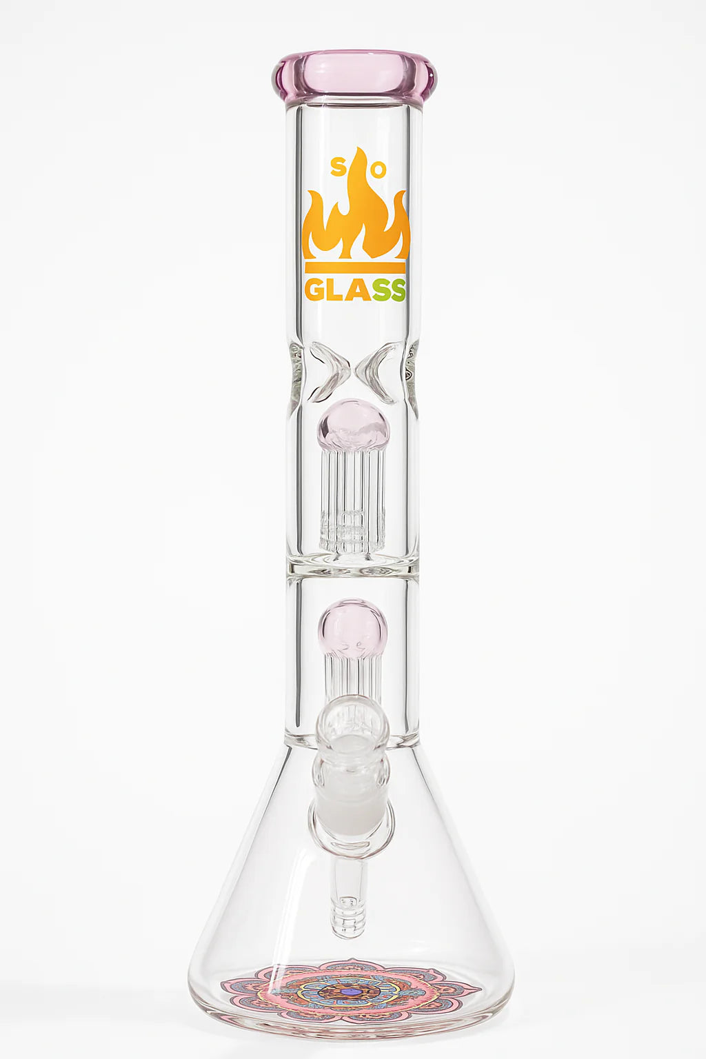 Double Perc KIN SA SHA BEAKER BONG 14 MM