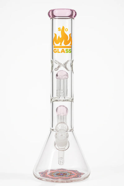 Double Perc KIN SA SHA BEAKER BONG 14 MM
