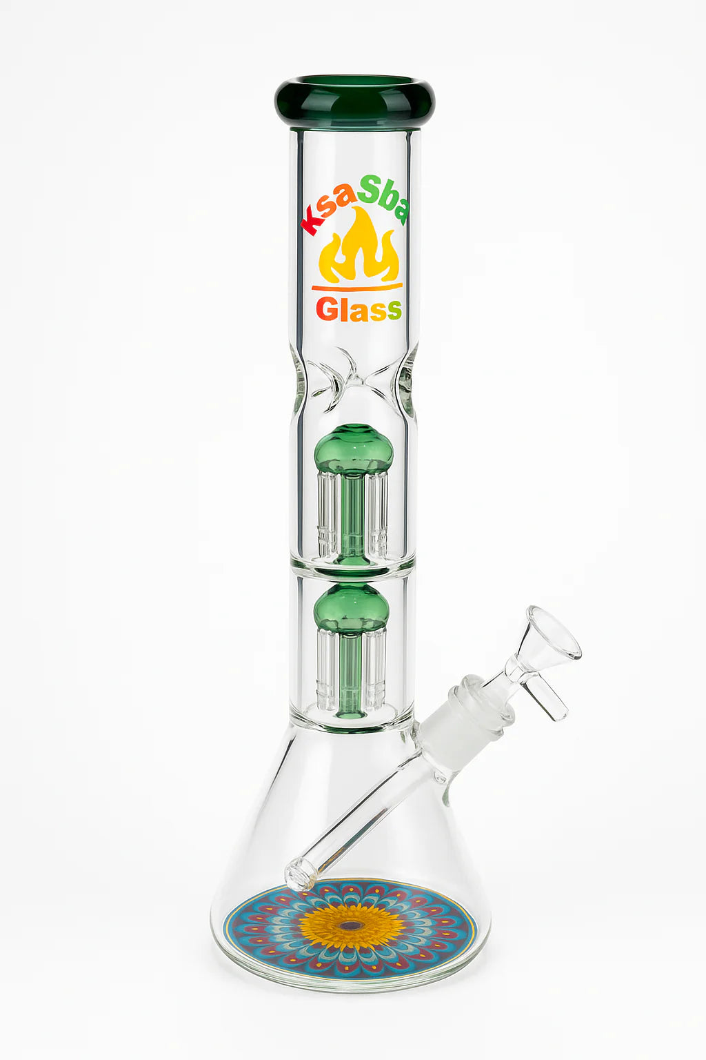 Double Perc KIN SA SHA BEAKER BONG 14 MM