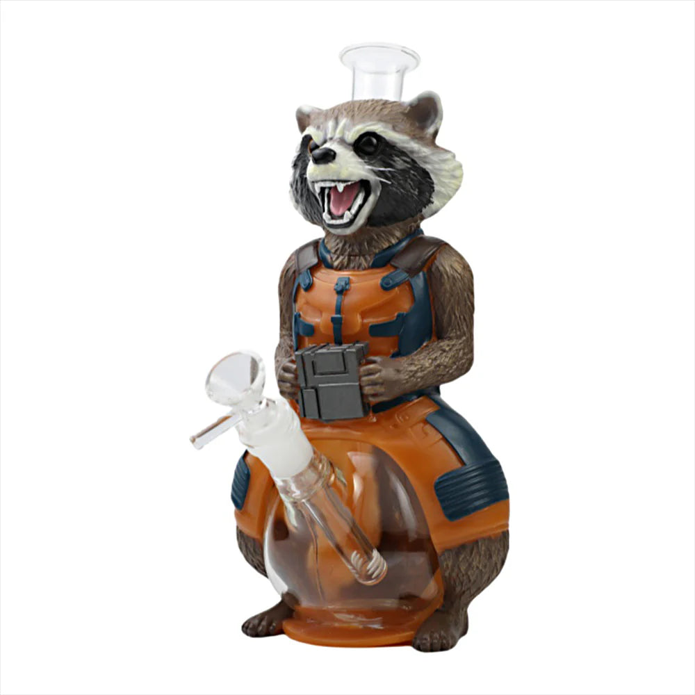 10.3″ PVC Rocket Raccoon Water Pipe Bong