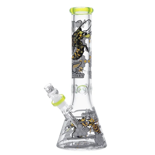 14" 7mm Legendary Honey Bee Beaker