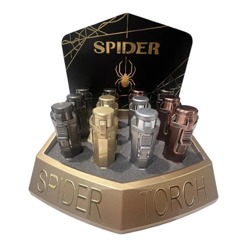 Spider | Refillable Torch Lighter – Heavy-Duty Metallic Edition